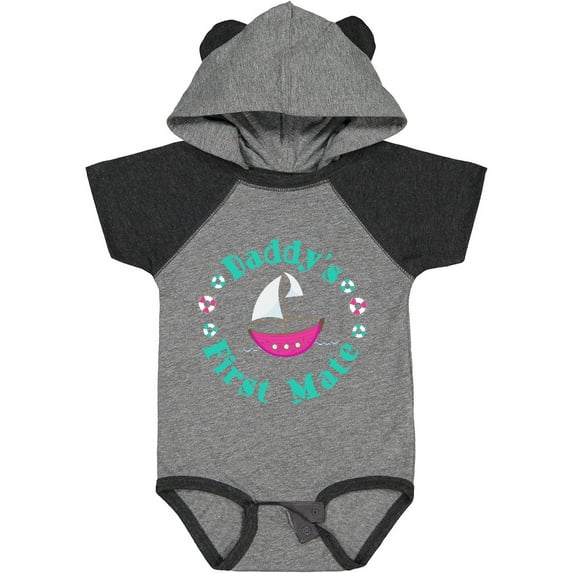 Inktastic Daddys First Mate (girl) Girls Baby Bodysuit