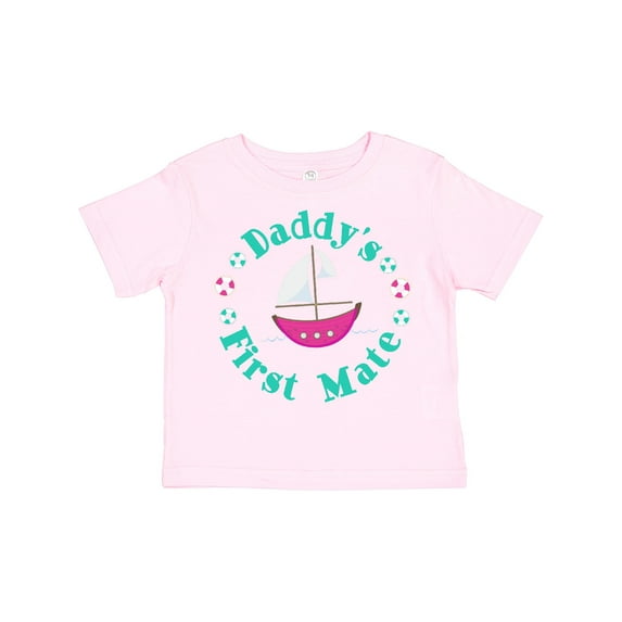 Inktastic Daddys First Mate (girl) Girls Toddler T-Shirt