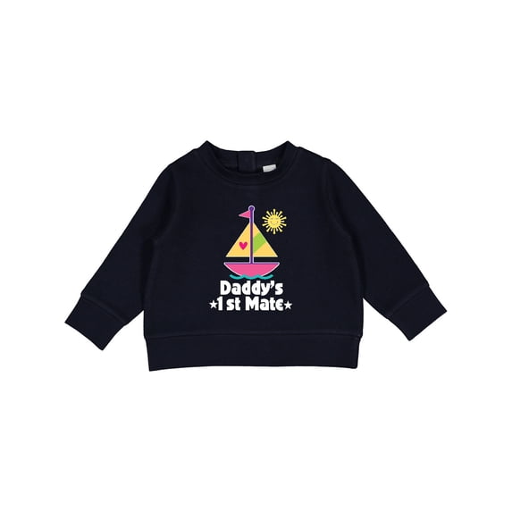 Inktastic Daddys First Mate Girls Nautical Sailboat Baby Sweatshirt