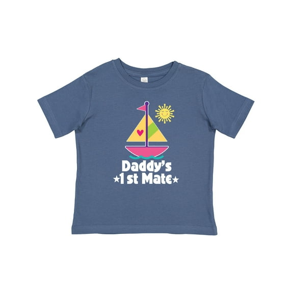 Inktastic Daddys First Mate Girls Nautical Sailboat Girls Baby T-Shirt