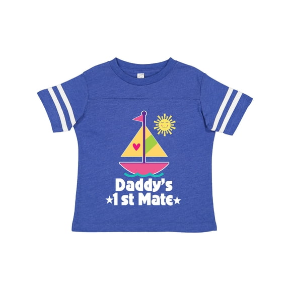 Inktastic Daddys First Mate Girls Nautical Sailboat Girls Toddler T-Shirt