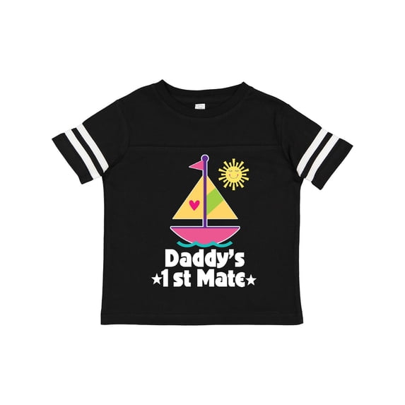 Inktastic Daddys First Mate Girls Nautical Sailboat Girls Toddler T-Shirt