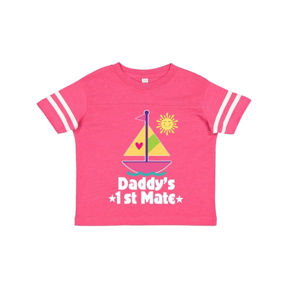 Inktastic Daddys First Mate Girls Nautical Sailboat Girls Toddler T-Shirt