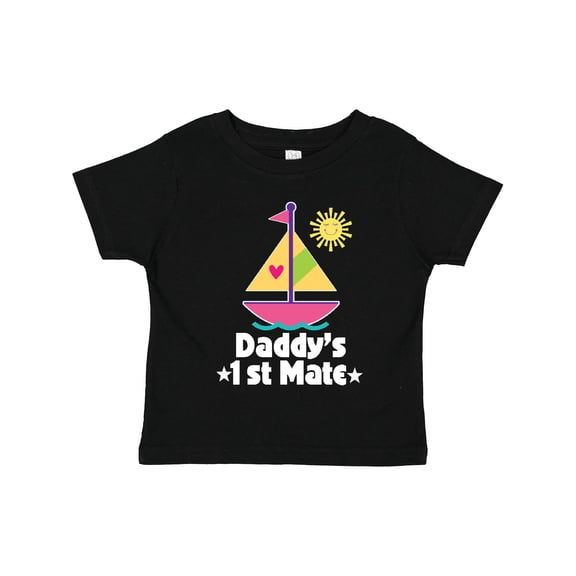 Inktastic Daddys First Mate Girls Nautical Sailboat Girls Toddler T-Shirt