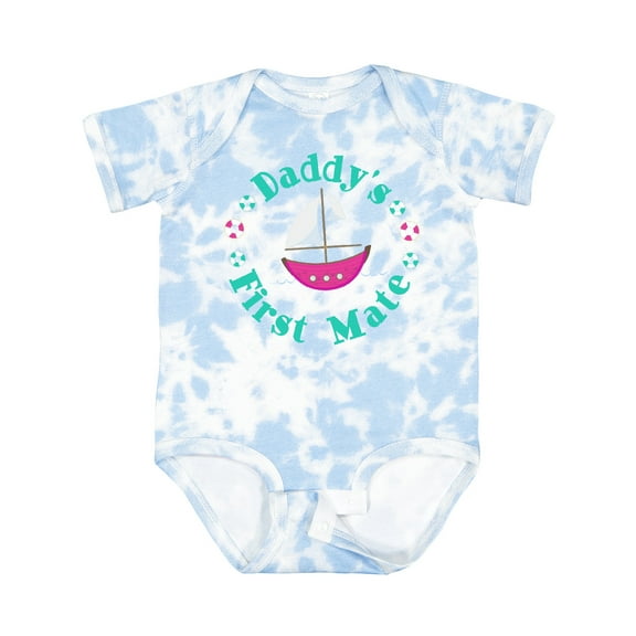 Inktastic Daddys First Mate (girl) Girls Baby Bodysuit