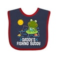 thumbnail image 1 of Inktastic Daddys Fishing Buddy Cute Frog Boys or Girls Baby Bib, 1 of 4