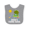 thumbnail image 1 of Inktastic Daddys Fishing Buddy Cute Frog Boys or Girls Baby Bib, 1 of 4