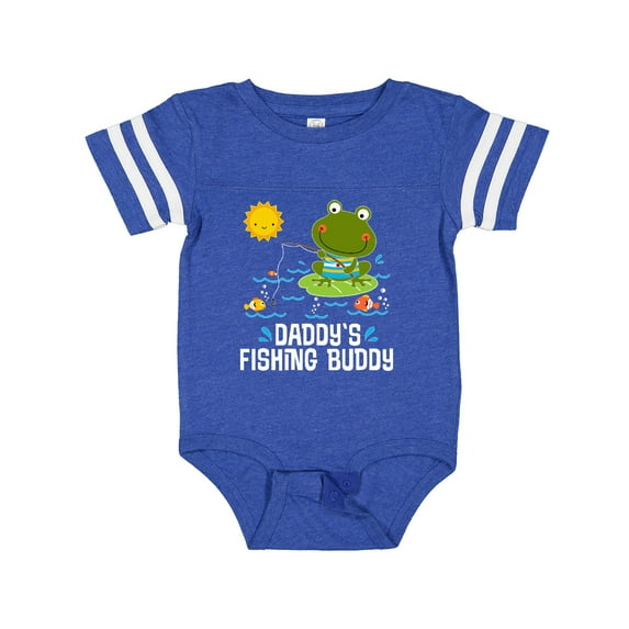 Inktastic Daddys Fishing Buddy Cute Frog Boys or Girls Baby Bodysuit