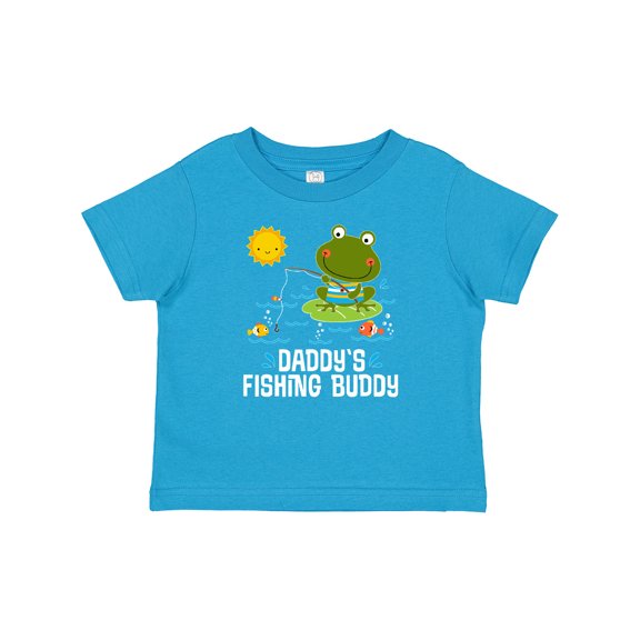 Inktastic Daddys Fishing Buddy Cute Frog Boys or Girls Baby T-Shirt