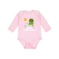 thumbnail image 1 of Inktastic Daddys Fishing Buddy Cute Frog Boys or Girls Long Sleeve Baby Bodysuit, 1 of 5