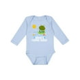 thumbnail image 1 of Inktastic Daddys Fishing Buddy Cute Frog Boys or Girls Long Sleeve Baby Bodysuit, 1 of 5