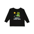 thumbnail image 1 of Inktastic Daddys Fishing Buddy Cute Frog Boys or Girls Long Sleeve Toddler T-Shirt, 1 of 5