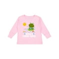 thumbnail image 1 of Inktastic Daddys Fishing Buddy Cute Frog Boys or Girls Long Sleeve Toddler T-Shirt, 1 of 5