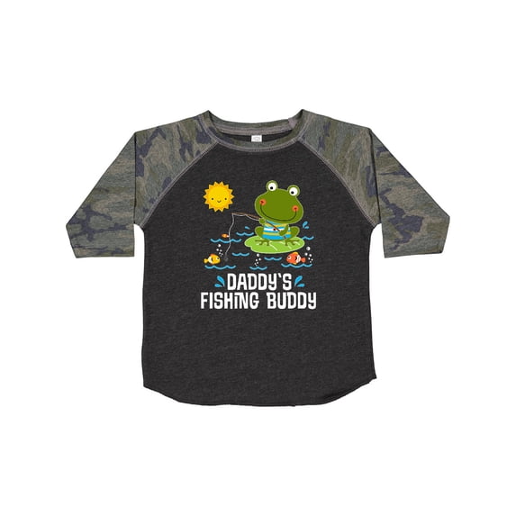 Inktastic Daddys Fishing Buddy Cute Frog Boys or Girls Toddler T-Shirt
