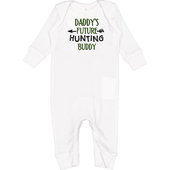 Inktastic Daddys Future Hunting Buddy Baby Romper Coveralls