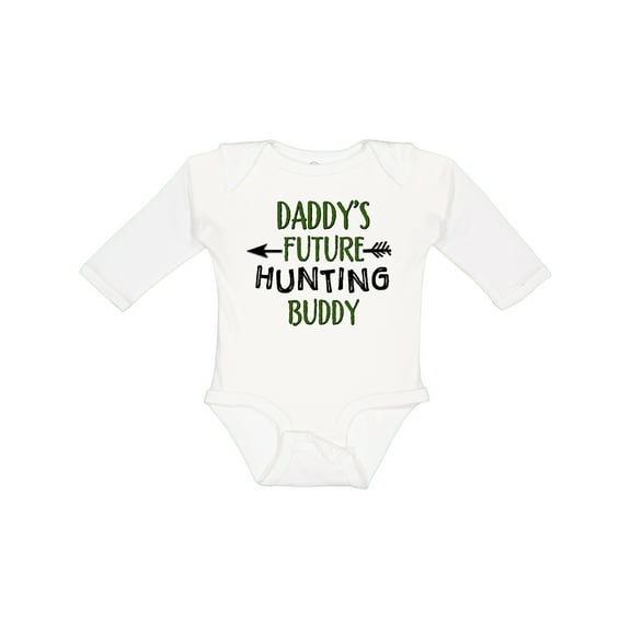 Inktastic Daddys Future Hunting Buddy Boys or Girls Long Sleeve Baby Bodysuit