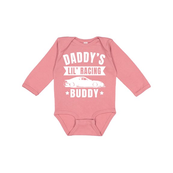 Inktastic Daddys Lil Racing Buddy Boys or Girls Long Sleeve Baby Bodysuit