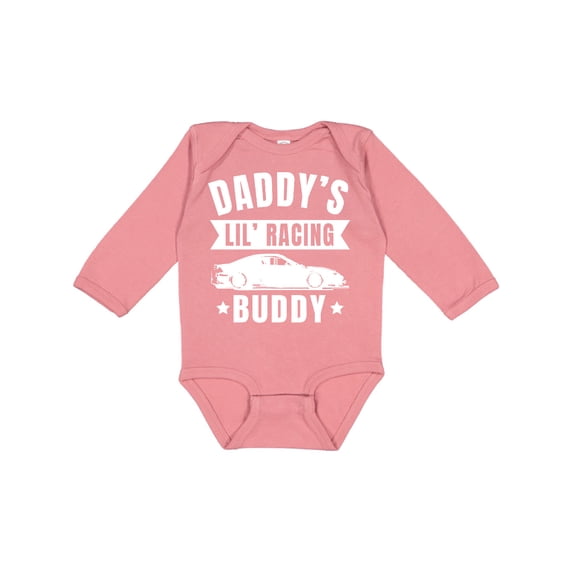 Inktastic Daddys Lil Racing Buddy Boys or Girls Long Sleeve Baby Bodysuit
