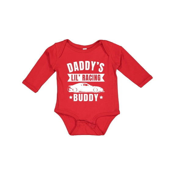 Inktastic Daddys Lil Racing Buddy Boys or Girls Long Sleeve Baby Bodysuit