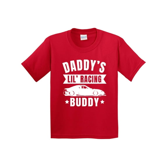 Inktastic Daddys Lil Racing Buddy Youth T-Shirt