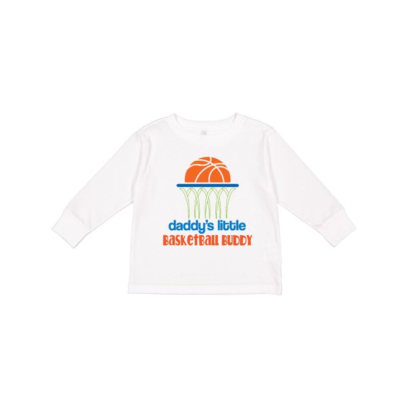 Inktastic Daddys Little Basketball Buddy Boys Long Sleeve Toddler T-Shirt