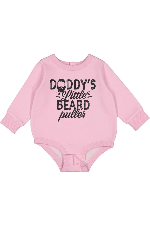 Daddys Little Beard Puller Baby Fleece Bodysuit