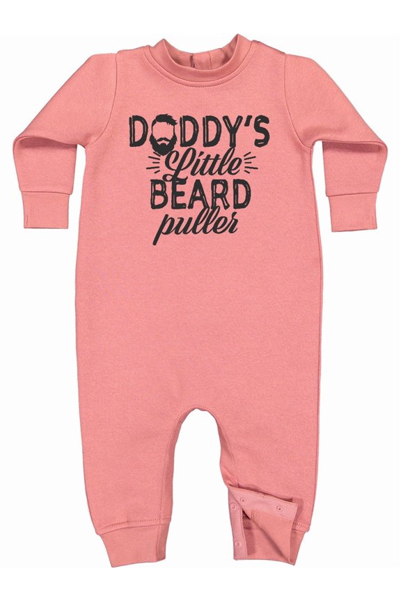 Daddys Little Beard Puller Baby Fleece Romper