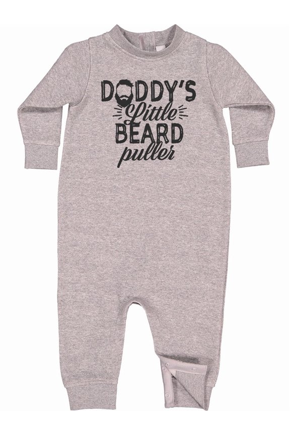 Daddys Little Beard Puller Baby Fleece Romper