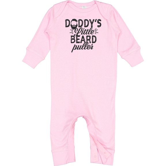 Inktastic Daddys Little Beard Puller Baby Romper Coveralls