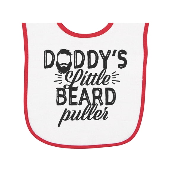 Inktastic Daddys Little Beard Puller Baby Terry Cloth Bib