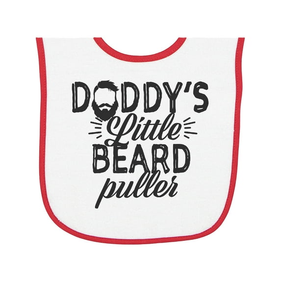 Inktastic Daddys Little Beard Puller Baby Terry Cloth Bib