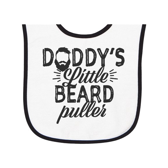 Inktastic Daddys Little Beard Puller Baby Terry Cloth Bib