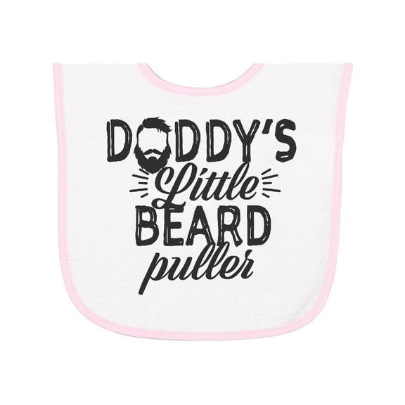 Inktastic Daddys Little Beard Puller Baby Terry Cloth Bib