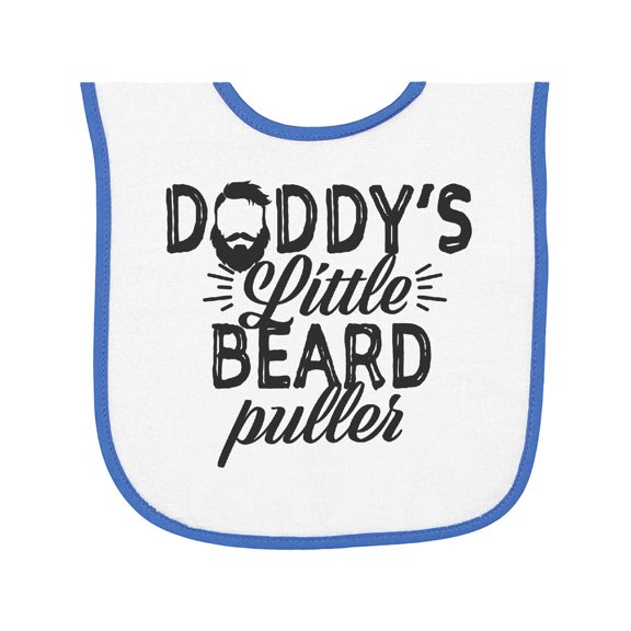 Inktastic Daddys Little Beard Puller Baby Terry Cloth Bib