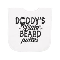 Inktastic Daddys Little Beard Puller Baby Terry Cloth Bib