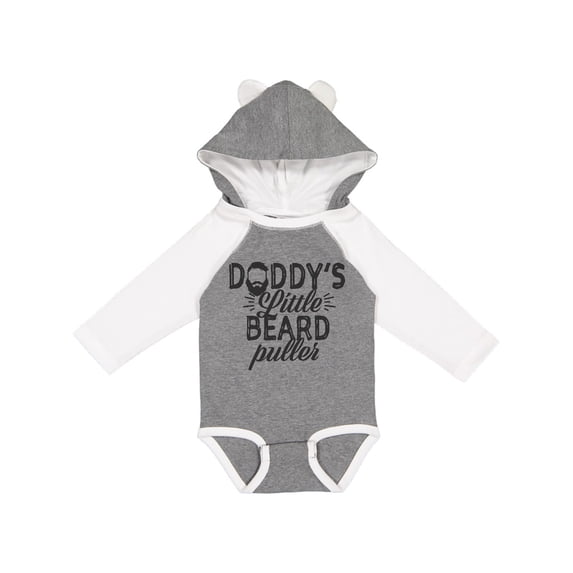 Inktastic Daddys Little Beard Puller Boys or Girls Long Sleeve Baby Bodysuit