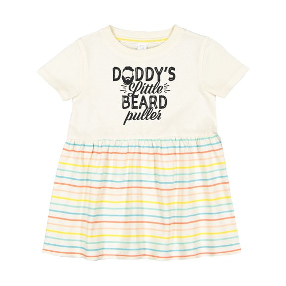Inktastic Daddys Little Beard Puller Girls Baby Dress