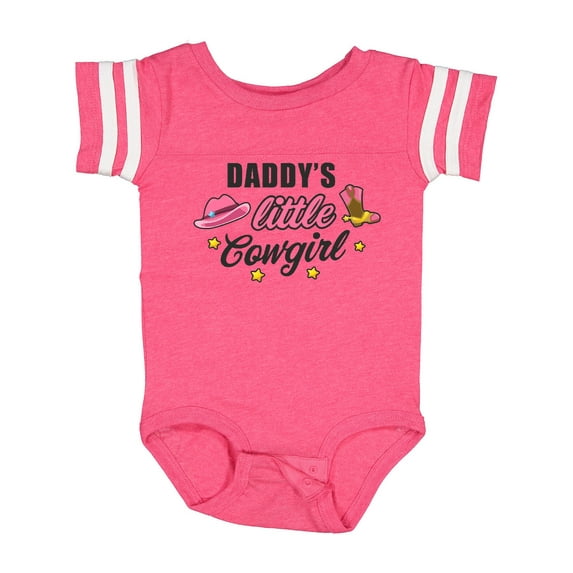Inktastic Daddys Little Cowgirl with Cowgirl Hat and Boots Girls Baby Bodysuit