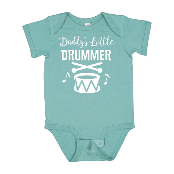 Inktastic Daddys Little Drummer Childs Music Boys or Girls Baby Bodysuit