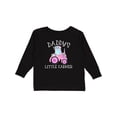 thumbnail image 1 of Inktastic Daddys Little Farmer- Pink Tractor and Flowers Boys or Girls Long Sleeve Toddler T-Shirt, 1 of 5