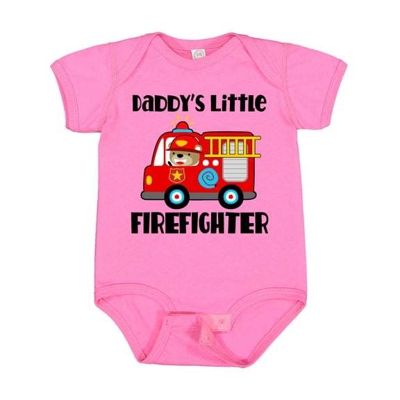 Inktastic Daddys Little Firefighter Boys or Girls Baby Bodysuit