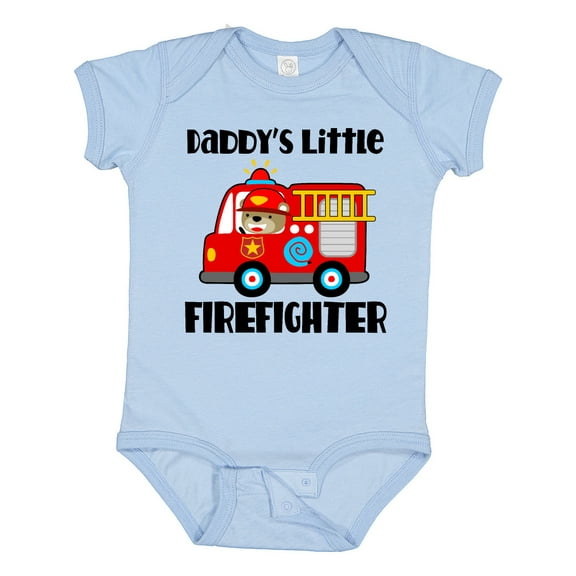 Inktastic Daddys Little Firefighter Boys or Girls Baby Bodysuit