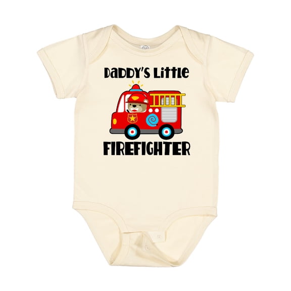 Inktastic Daddys Little Firefighter Boys or Girls Baby Bodysuit