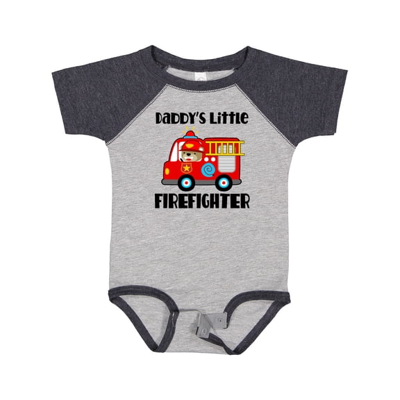 Inktastic Daddys Little Firefighter Boys or Girls Baby Bodysuit