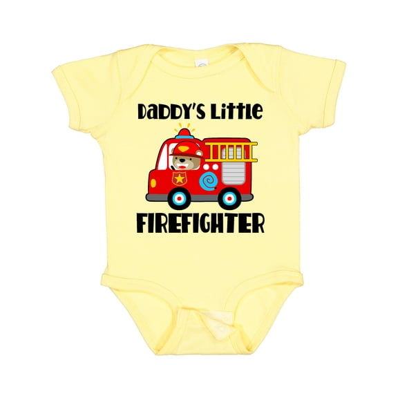 Inktastic Daddys Little Firefighter Boys or Girls Baby Bodysuit