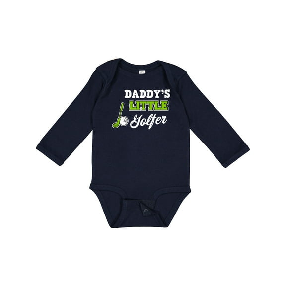 Inktastic Daddys Little Golfer with Golf Club and Ball Boys or Girls Long Sleeve Baby Bodysuit