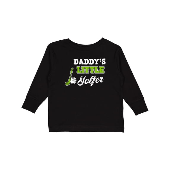 Inktastic Daddys Little Golfer with Golf Club and Ball Boys or Girls Long Sleeve Toddler T-Shirt