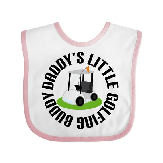 Inktastic Daddys Little Golfing Buddy Boys or Girls Baby Bib