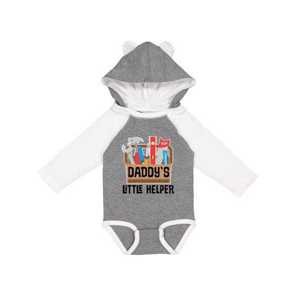 Inktastic Daddys Little Helper Tool Box Boys or Girls Long Sleeve Baby Bodysuit