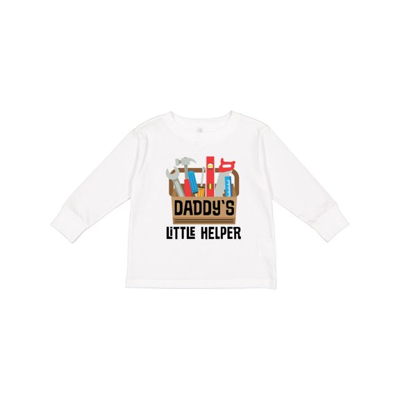 Inktastic Daddys Little Helper Tool Box Boys or Girls Long Sleeve Toddler T-Shirt